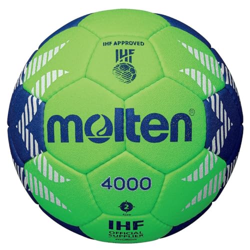 Molten Handball HA4000-GB IHF Wettspielball hellgrün/blau Größe 2 Molten Handball HA4000-GB IHF Wettspielball hellgrün/blau Größe 2 von Molten