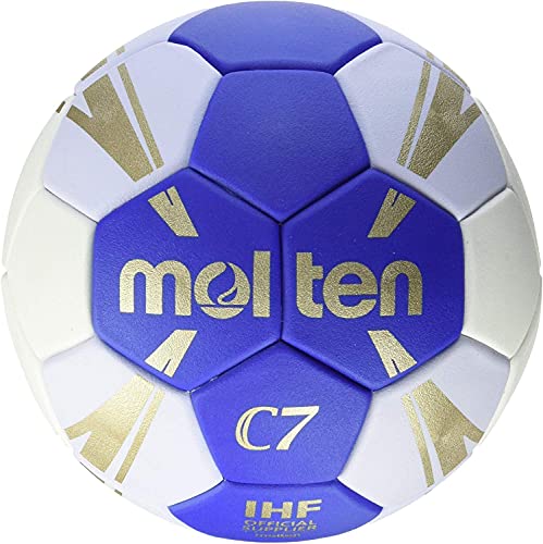 Molten Unisex – Erwachsene Trainingsball Handball, blau/weiß/Gold, Größe 1 Molten Unisex – Erwachsene Trainingsball Handball, blau/weiß/Gold, Größe 1 von Molten