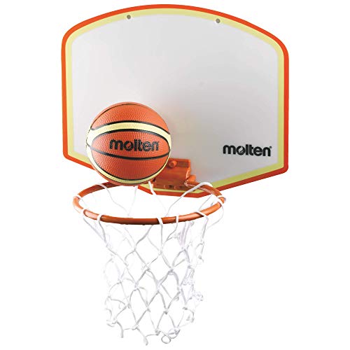 Molten Minibasketball-Set, Klebehalterung Basketballset, Mehrfarbig, 280 x 155 mm von Molten