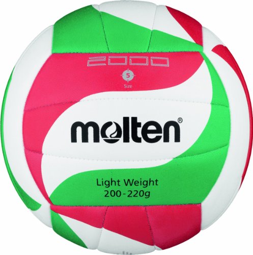 Molten Top Training Volleyball Gr. 5 Ball, Weiß/Grün/Rot, 5 von Molten