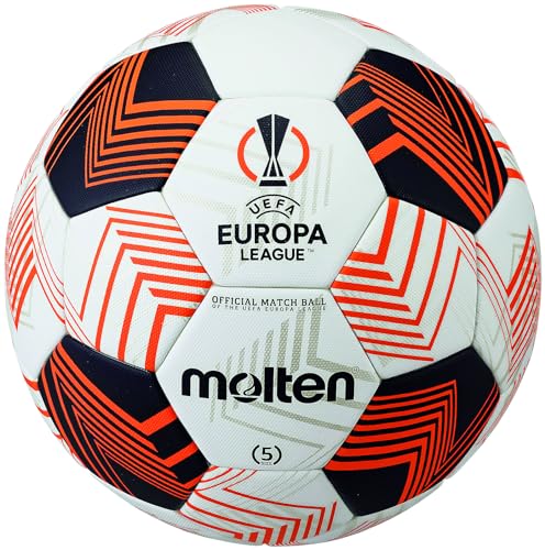 Molten 5000 UEL Fußball, UEFA Europa League Offizieller Spielball, Acentec Genauigkeitsverbesserung, verklebte, Matte Textur, FIFA Qualität Pro Ultimate, Größe 5, für Jungen und Mädchen ab 14 Jahren Molten 5000 UEL Fußball, UEFA Europa League Offizieller Spielball, Acentec Genauigkeitsverbesserung, verklebte, Matte Textur, FIFA Qualität Pro Ultimate, Größe 5, für Jungen und Mädchen ab 14 Jahren von Molten