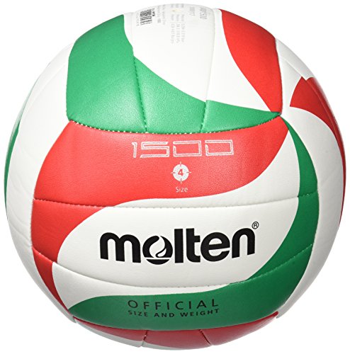 Molten V4M1500 - Volleyball, weiß/grün/rot, Größe 4 Molten V4M1500 - Volleyball, weiß/grün/rot, Größe 4 von Molten