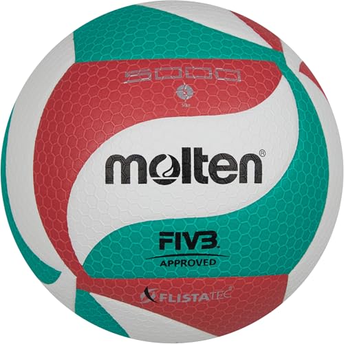 molten Erwachsene V5M5000 Volleyball, Grün/Weiß/Rot, 5 molten Erwachsene V5M5000 Volleyball, Grün/Weiß/Rot, 5 von Molten