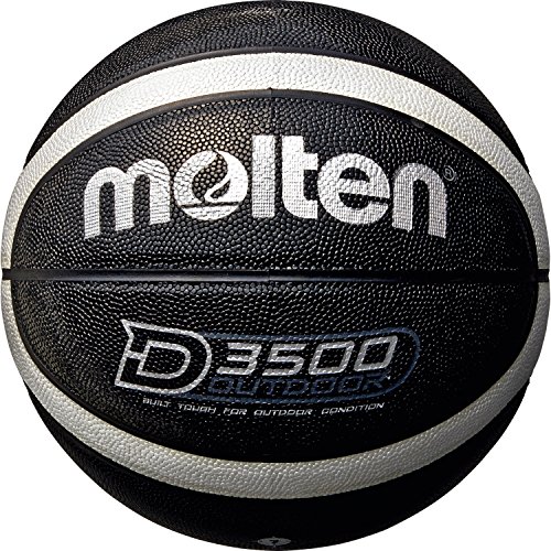 Molten Basketball B7D3500-KS Größe 7, Schwarz/Silber/Shiny Optic, 7 von Molten