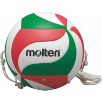 molten Volleyball Trainingsball mit 2 Halteseilen Weiß/Grün/Rot Gr. 5 molten Volleyball Trainingsball mit 2 Halteseilen Weiß/Grün/Rot Gr. 5 von Molten