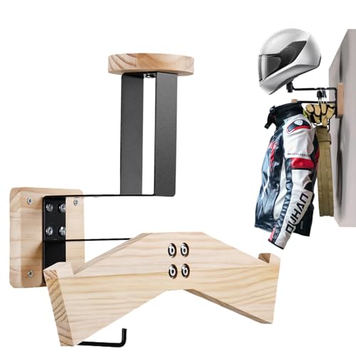 Motorradhelm Halterung Wand, Moman HRW1 Helmständer All-in-1 Helm Wandhalterung aus Holz und Edelstahl mit Kleiderbügel und Haken Helmaufbewahrung für Jacke Kappen Taktische Weste Rugby Fahrrad Helm Motorradhelm Halterung Wand, Moman HRW1 Helmständer All-in-1 Helm Wandhalterung aus Holz und Edelstahl mit Kleiderbügel und Haken Helmaufbewahrung für Jacke Kappen Taktische Weste Rugby Fahrrad Helm von Moman