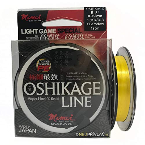 Momoi OSHIKAGE 125m Fluo Gelb 0,074mm 2,7kg Momoi OSHIKAGE 125m Fluo Gelb 0,074mm 2,7kg von Momoi