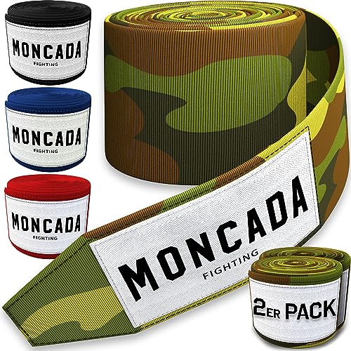 Moncada Fighting® [4m Boxbandagen mit Daumenschlaufe - Bandagen Boxen Halb elastische Boxing Gloves mit extra breitem Klettverschluss - Boxbandage Hand für Boxen, MMA, Kickboxen - Box Bandage Sport Moncada Fighting® [4m Boxbandagen mit Daumenschlaufe - Bandagen Boxen Halb elastische Boxing Gloves mit extra breitem Klettverschluss - Boxbandage Hand für Boxen, MMA, Kickboxen - Box Bandage Sport von Moncada Fighting