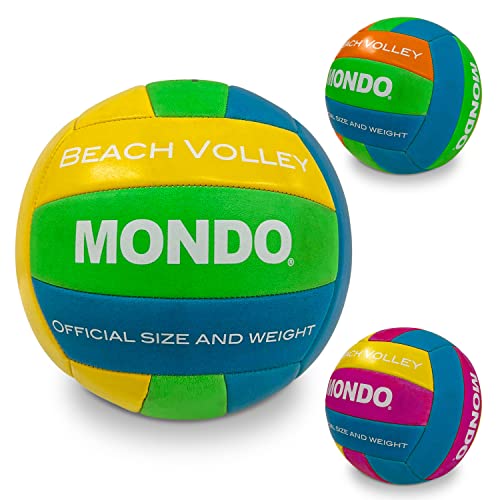 Mondo Toys - Spielball Volleyball BEACH VOLLEY - Größe 5 Indoor, Outdoor, Beach, PVC Sponge Soft Touch - 13037 von Mondo