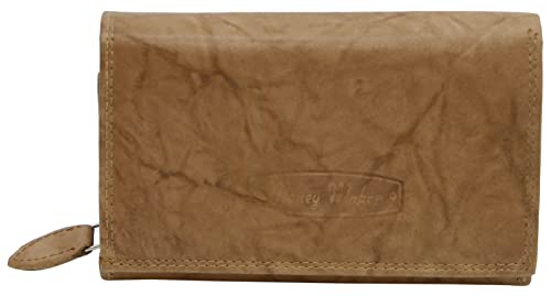 Money Maker - Damen Leder Geldbörse - viel Stauraum - Großes Portemonnaie mit RFID-Schutz, Tan-Beige Money Maker - Damen Leder Geldbörse - viel Stauraum - Großes Portemonnaie mit RFID-Schutz, Tan-Beige von Money Maker