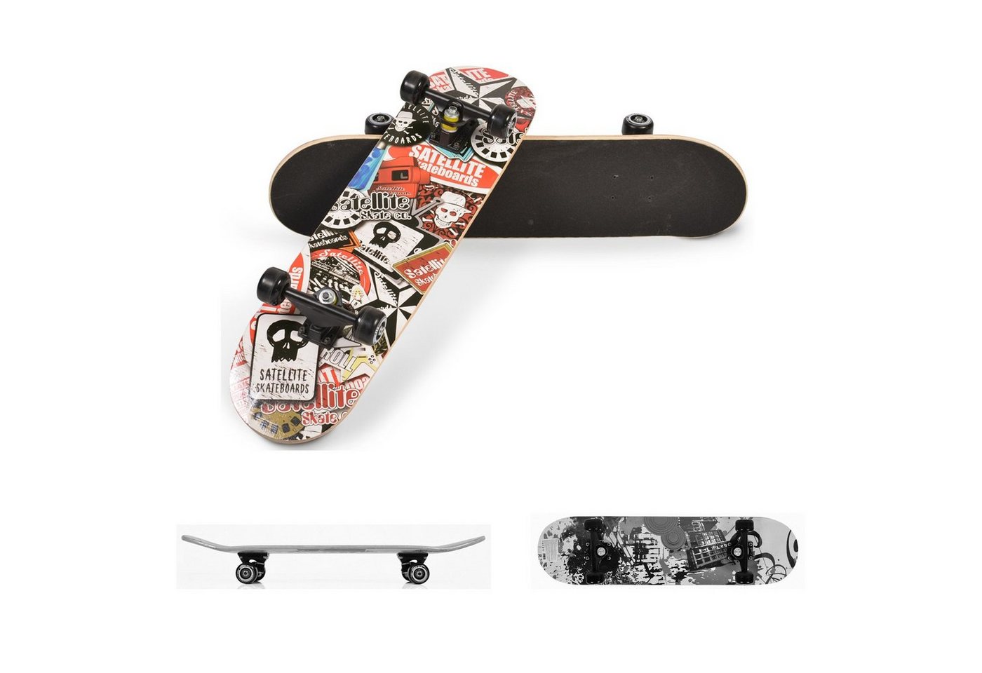 Moni Skateboard Kinder Skateboard Lux 3006, ABEC-5 Lager 85A-PU-Räder Deckgröße 79 x 21 cm von Moni