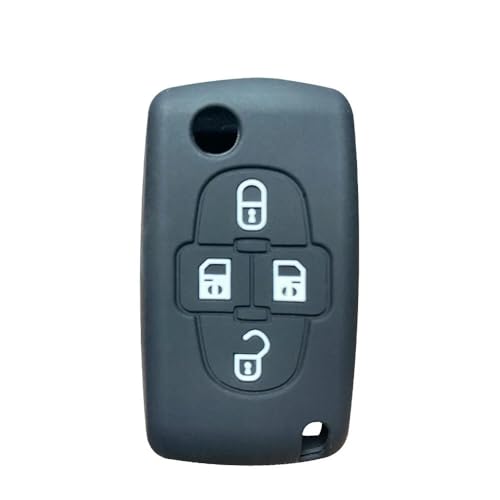 Monocitic - Autoschlüsselhülle Silikon-Schlüsseletui Fernbedienungshülle - passt für Peugeot 1007 807 Lancia Phedra von Monocitic