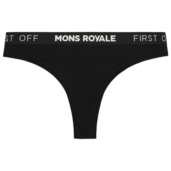 Mons Royale - Women's Merino Thong - Merinounterwäsche Gr XS schwarz von Mons Royale