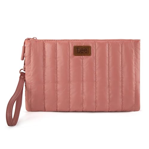 Montana West Lee Handgelenk-Geldbörse für Damen, Puffer-Clutch, Handtasche, Lee-Pink von Montana West