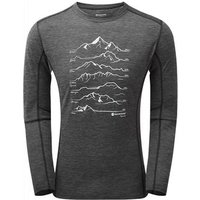 Primino 140G 7 Summits Long Sleeve T-Shirt, Black, XXL - Montane von Montane