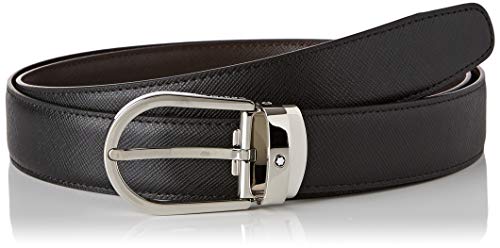 Montblanc Erwachsene Classic Ledergürtel, schwarz braun, 120cm Montblanc Erwachsene Classic Ledergürtel, schwarz braun, 120cm von Montblanc