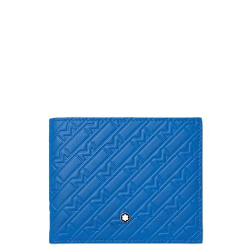 Montblanc M_Gram Brieftasche 8cc aus Leder in der Farbe Blau, Maße: 11cm x 9,5cm x 1cm, 130027 von Montblanc
