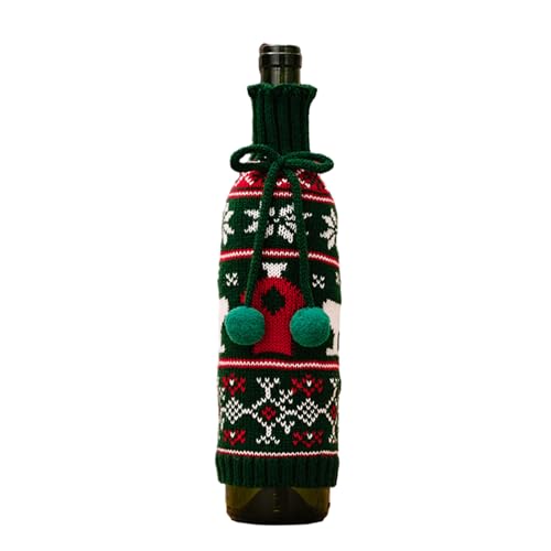 Montesy Weinflaschenbezug mit weihnachtlichem Motiv, flexibel, für Weihnachtsdekoration, waschbar von Montesy