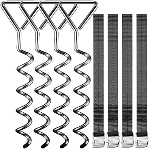 MONZANA® 4 Bodenanker Trampolin 42,5cm 5 Windungen 900kg Verstellbare Gurte Rostfrei Sicherung Set Erdanker Befestigung Pavillon Gartenhaus Schaukel MONZANA® 4 Bodenanker Trampolin 42,5cm 5 Windungen 900kg Verstellbare Gurte Rostfrei Sicherung Set Erdanker Befestigung Pavillon Gartenhaus Schaukel von Monzana