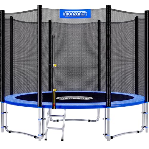 Monzana® Trampolin Ø 183 cm TÜV Süd GS Zertifiziert Komplettset inkl. Sicherheitsnetz, Leiter, Randabdeckung & Zubehör Kindertrampolin Gartentrampolin von Monzana