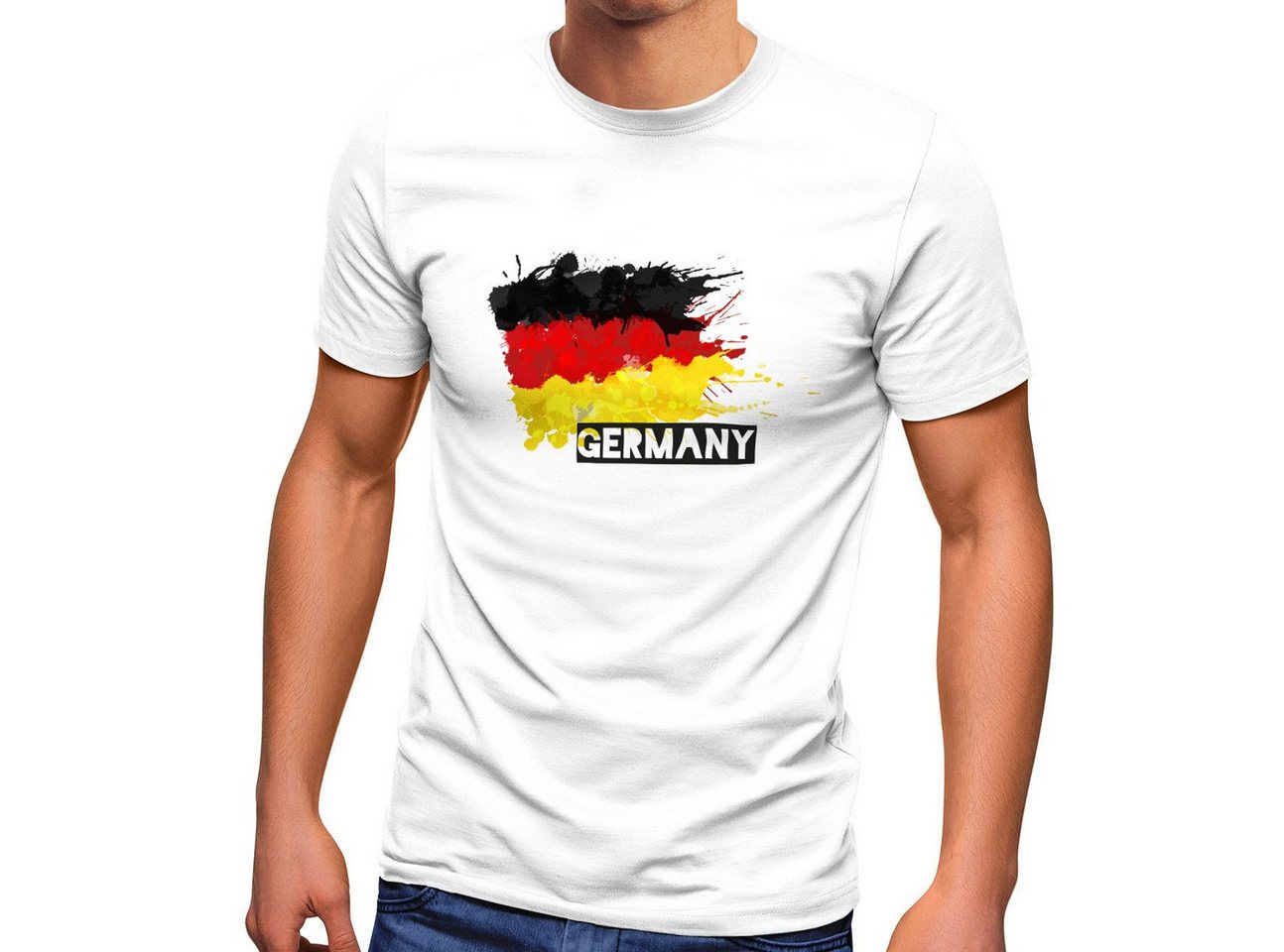 MoonWorks Print-Shirt Herren T-Shirt Deutschland Fußball EM 2024 Fußballeuropameisterschaft mit Print MoonWorks Print-Shirt Herren T-Shirt Deutschland Fußball EM 2024 Fußballeuropameisterschaft mit Print von MoonWorks