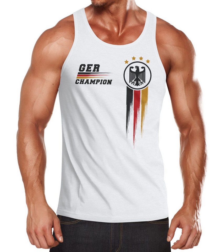 MoonWorks Tanktop Herren Tanktop EM Fußball Europameisterschaft 2024 Fan-Shirt mit Print von MoonWorks