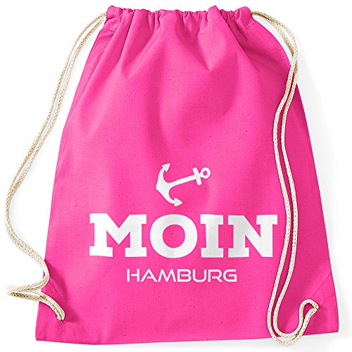 MoonWorks Turnbeutel Moin Hamburg Anker Fuchsia Unisize MoonWorks Turnbeutel Moin Hamburg Anker Fuchsia Unisize von MoonWorks