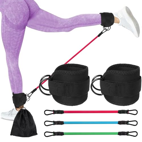 Resistance Band Set (Reduced Ankle Girdle), Widerstandsbänder, Fußgelenkgürtel für Fitness, Hüfttrainingsgerät für Frauen, Bein- und Hüfttrainingsgerät für Home Gym von Moorle