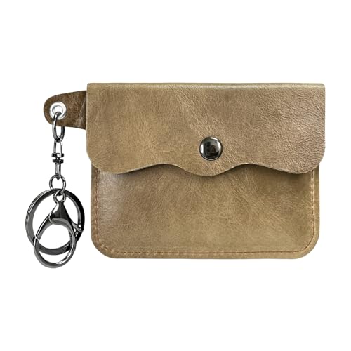 Morain Multifunktionaler Schlüssel und Kartenhalter Brieftasche Kompakte PU Leder Tasche für Schlüsselkarten Geeignet für versch, khaki, 9.36x8.2157in, Geldbörse von Morain