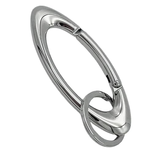 Morain Ovaler modischer Karabiner-Clip, 2 Stück, robuste Legierung, Schlüsselanhänger, Zubehör, tragbar für Klettern und Outdoor von Morain