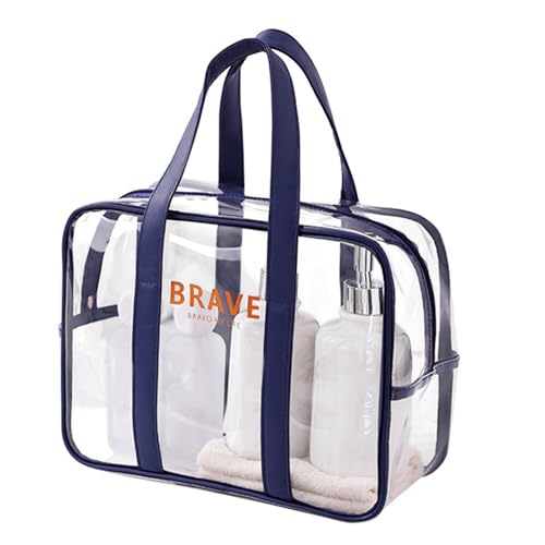 Morain Transparente Make-up-Tasche, Reise-Kosmetiktasche, wasserabweisend, Kulturbeutel, Trocken- und Nass-Trennung, Strandtasche, Fitness, Schwimmen, blau, 9.36x8.2628in, Make-up-Taschen Morain Transparente Make-up-Tasche, Reise-Kosmetiktasche, wasserabweisend, Kulturbeutel, Trocken- und Nass-Trennung, Strandtasche, Fitness, Schwimmen, blau, 9.36x8.2628in, Make-up-Taschen von Morain