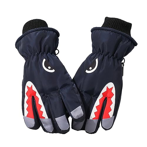 Winterhandschuhe für Kinder, dick, winddicht, wasserdicht, rutschfest, mit elastischen Bündchen, Fahrradhandschuh, 1 Paar von Morain