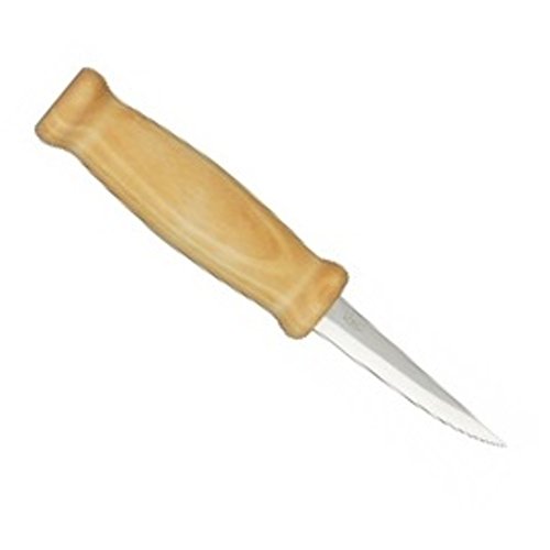 Morakniv Werkzeug Kerbschnitzmesser geölter Birkenholzgriff 3-lagig Gesamtlänge: 20.3 cm Messer, Grau, M von Morakniv