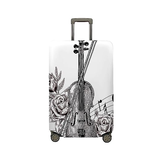 Morbuy Elastisch Kofferschutzhülle Waschbare Kofferhülle, Reisekoffer Kofferschutz mit Reißverschluss, GeigeDruck Koffer Schutzhülle 19 bis 32 Zoll (Rose,XL (29-32 Zoll)) von Morbuy