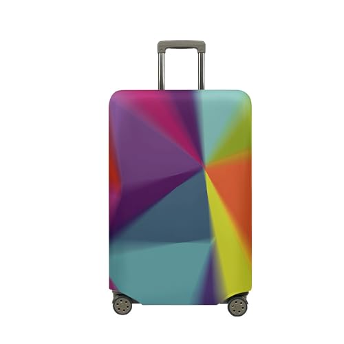 Morbuy Elastisch Kofferschutzhülle Waschbare Kofferhülle, Reisekoffer Kofferschutz mit Reißverschluss, Geometrie Koffer Schutzhülle 19 bis 32 Zoll (S (19-21 Zoll),Lila) von Morbuy