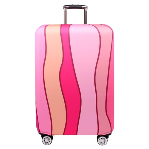 Morbuy Elastisch Kofferschutzhülle Waschbare Kofferhülle, Reisekoffer Kofferschutz mit Reißverschluss, Welligkeit Koffer Schutzhülle 18 bis 32 Zoll (S (18-21 Zoll),Rosa) von Morbuy