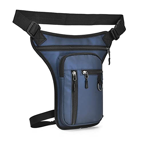 31 x 18 x 2 cm, wasserdichte Oberschenkeltasche, Beintasche für Herren, Motorrad-Oberschenkeltasche für Männer und Frauen, mehrere Taschen, Hüfttasche, blau, Refer to description, Unisex von Moreeulsi