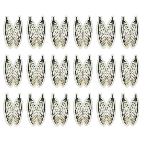 Moreeulsi Vorgeschnittene Stonefly Wings Angelköder, Fliegenbindematerial,Realistische Steinfliegenflügel | Selbstklebende Fliegenbindematerialien zum Basteln von Ködern von Moreeulsi