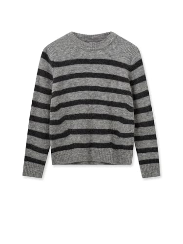 Mos Mosh MMThora Stripe Crewneck Knit 818Sharkskin - S von Mos Mosh