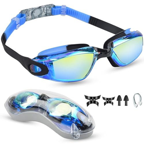 Moseem Schwimmbrille für Herren Damen Kinder, Taucherbrille Kinder 10 Jahre und Erwachsene,Antibeschlag und UV Schutz für Erwachsene Herren Frauen und Schwimmbrille Kinder 10+,Bule Moseem Schwimmbrille für Herren Damen Kinder, Taucherbrille Kinder 10 Jahre und Erwachsene,Antibeschlag und UV Schutz für Erwachsene Herren Frauen und Schwimmbrille Kinder 10+,Bule von Moseem