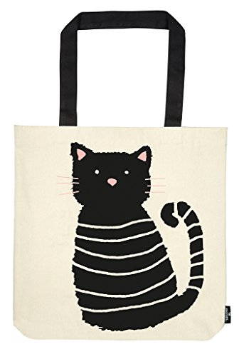 moses. libri_x Shopper MIAU, Tragetasche aus 100% Baumwolle mit Standboden, Baumwolltasche mit Katzenmotiv von moses