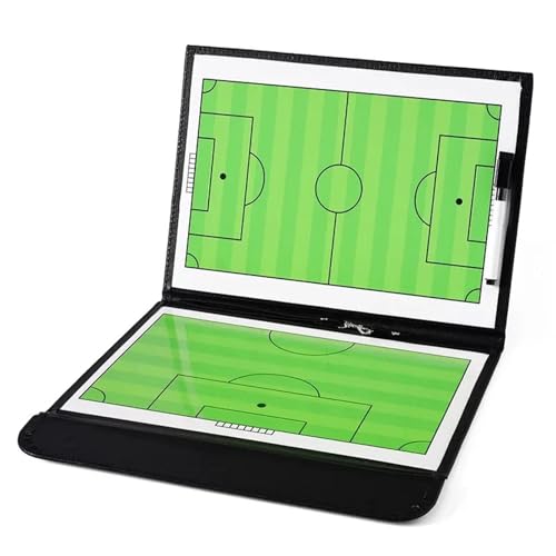 Moslalo Magnetisches Fußball-Trainingsbrett, Magnetisches Fußball-Trainingsbrett,Zusammenklappbares Fußball-Trainingsgerät mit Stift | Coaching-Strategie-Leitbrett, Coaching-Ausrüstungszubehör von Moslalo