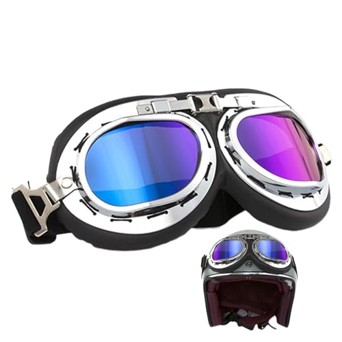 Moslalo Motorradbrillen,Offroad-Brillen | Winddichte Pilotenbrille zum Motorradfahren | Staubdichte Motorradbrille über Brille, Outdoor-Brille, Motocross-Brille für den Außenbereich von Moslalo