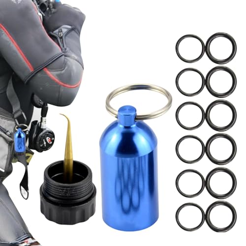 Moslalo Scuba Diving Tank Schlüsselanhänger, Scuba Dive -Ring Kit - Tauchen -Ring Schlüsselanhänger Tauchzylinder - aturzubehör, Tankkörper aus Aluumlegierung, passend für die meisten Tankventile von Moslalo