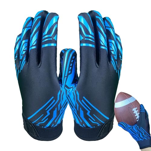 Moslate Jugend-Empfängerhandschuhe Fußball,Fußball-Empfängerhandschuhe,2 Stück klebrige breite Empfängerhandschuhe | Stick Sports Receiver Mitts Fußballhandschuhe für Jugendliche und Erwachsene von Moslate