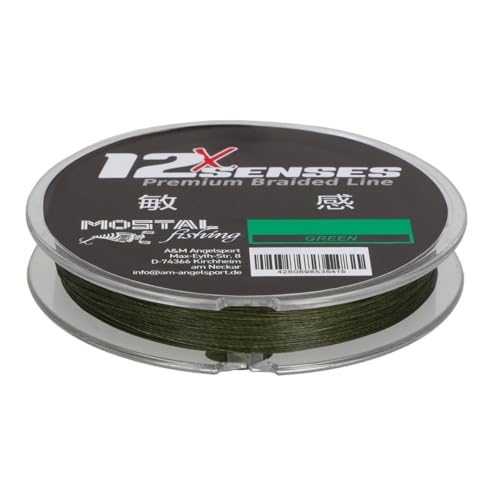 Mostal 12X Braid Senses Premium Braid 0,10mm 300m Green 7kg 12-Fach geflochtene Schnur Mostal 12X Braid Senses Premium Braid 0,10mm 300m Green 7kg 12-Fach geflochtene Schnur von Mostal