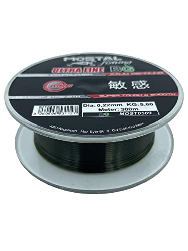 Mostal Ultraline BG 0,22mm 5,6kg 300m Monofilschnur Black Green Mono Angelschnur Mostal Ultraline BG 0,22mm 5,6kg 300m Monofilschnur Black Green Mono Angelschnur von Mostal