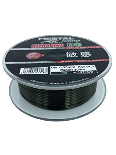 Mostal Ultraline BG 0,35mm 14,3kg 300m Monofilschnur Black Green Mono Angelschnur Mostal Ultraline BG 0,35mm 14,3kg 300m Monofilschnur Black Green Mono Angelschnur von Mostal