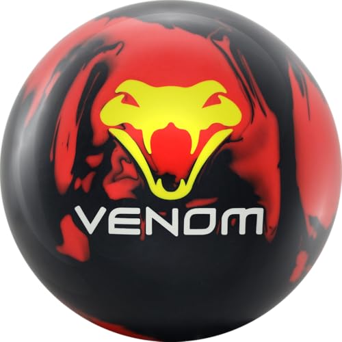 Motiv Lethal Venom Bowlingball, Schwarz/Rot, 5,9 kg von Motiv