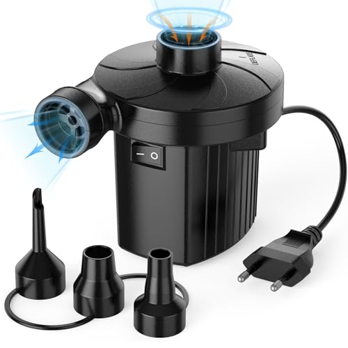 Elektrische Luftpumpe, Luftpumpe luftmatratze mit 3 Luftdüse, 2 in 1 Inflate und Deflate Elektrische Pump für aufblasbare Matratze,Boot,Luftmatratze Pool,Schwimmring Elektrische Luftpumpe, Luftpumpe luftmatratze mit 3 Luftdüse, 2 in 1 Inflate und Deflate Elektrische Pump für aufblasbare Matratze,Boot,Luftmatratze Pool,Schwimmring von Motorenbau